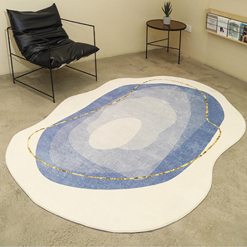 Irregular Shaped Wabi-Sabi Carpet: Thick Luxury Floor Mat for Living Room, Bedroom, Study, or Cloakroom