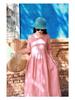 2026 Summer Cotton Linen V-Neck Artistic Long Dress for Women
