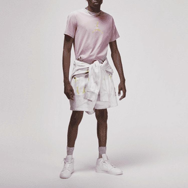 Jordan Sport DNA Solid Color Logo Graphic Crew Neck Tee Men Tops Purple Red DO8899-501