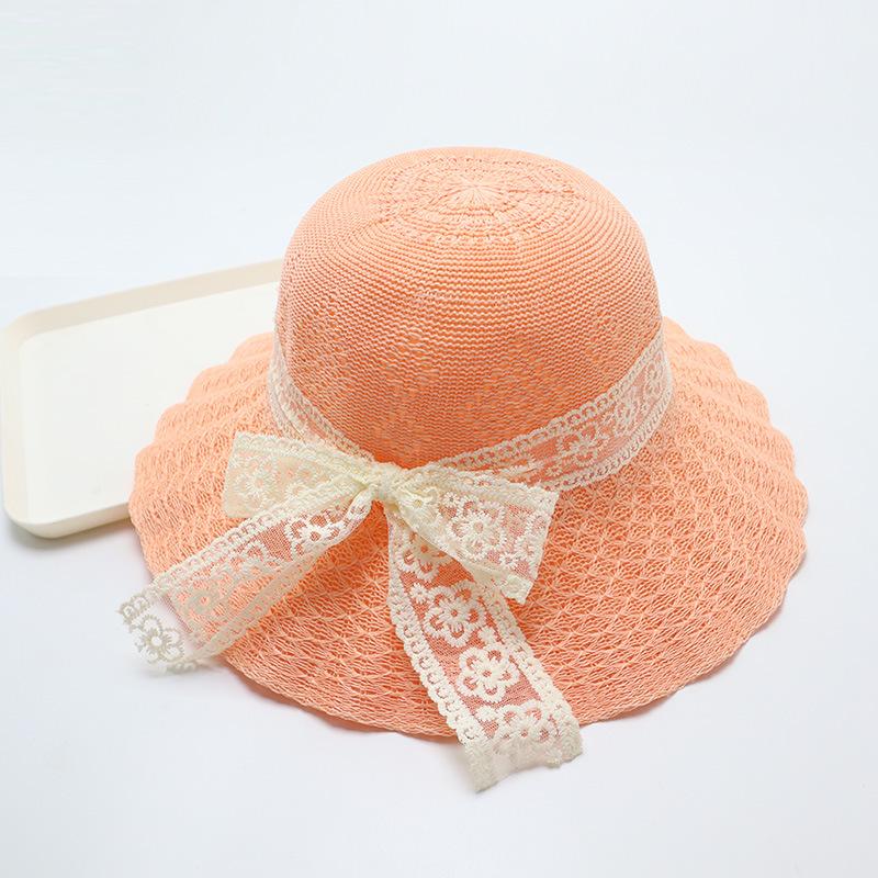 Summer straw hat big brim fashionable flower sweet seaside vacation beach breathable sun protection sun hat women's