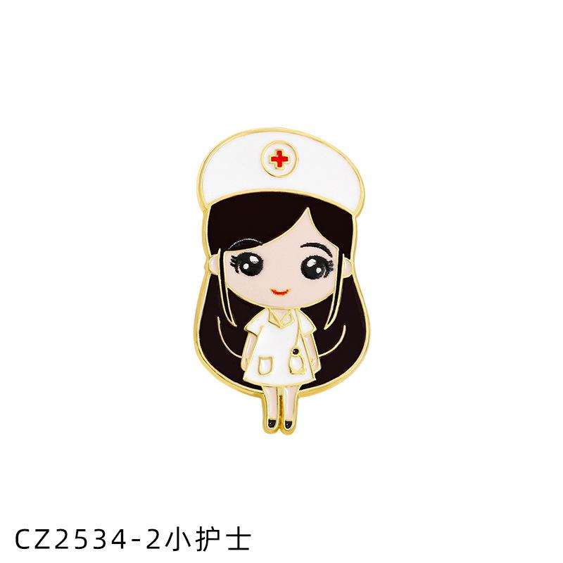 New Medical Series Alloy Brooch Brain Stethoscope Doctor Nurse Pin, Creative Medical Metal Badge