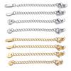 10/50pcs Stainless Steel Extension Chains with Lobster Clasps Connector Link Necklace Tail Making DIY Bracelet Accessories