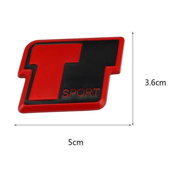 Car Sticker T Sport Emblem Badge Decals for Corolla RAV4 Prado Tundra Highlander Auris Venza Camry Prius Tacoma Sequoia