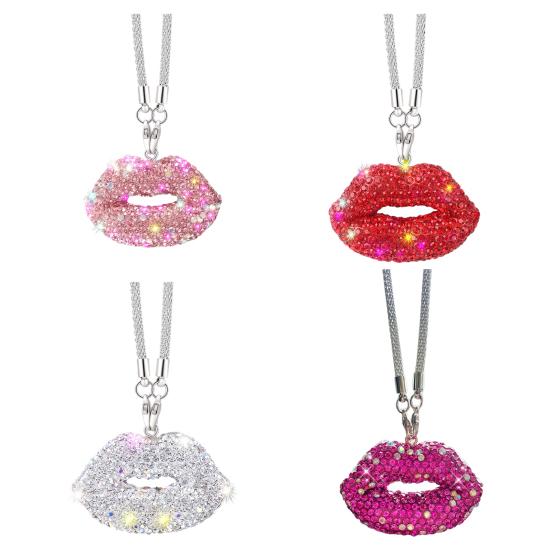 High-quality material: Made of high-quality alloy and shiny rhinestones, wear-resistant corrosion-resistant, you can hang it on the rearview mirror at