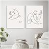 Matisse Picasso Retro Móda Moderní Lineární Náčrt Plakáty a Tisky Nástěnné Umění Obrazy na Plátně pro Domácí Dekoraci Dekorace Obývacího Pokoj