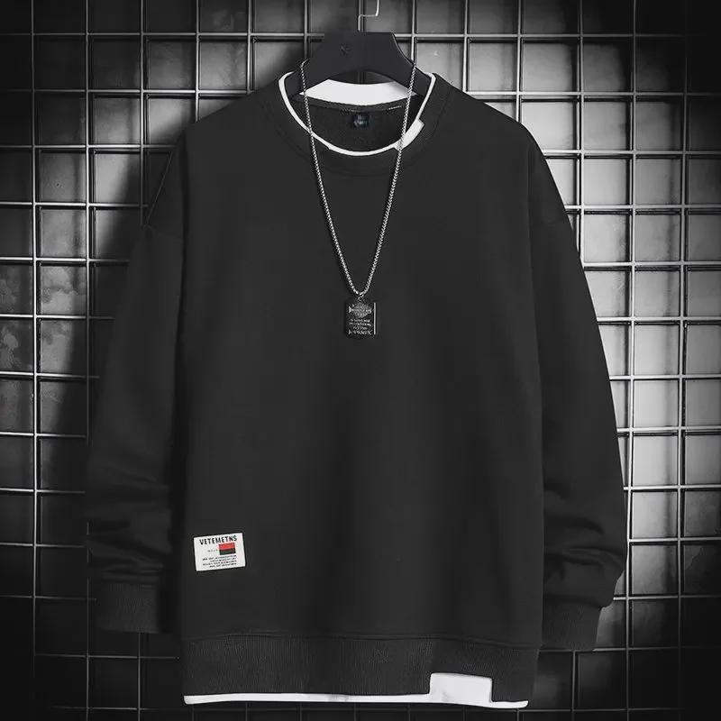 Pánská podzimní mikina s kapucí s gradientem - Volný střih, Japonský styl, Trendy flísovaný top pro teenagery