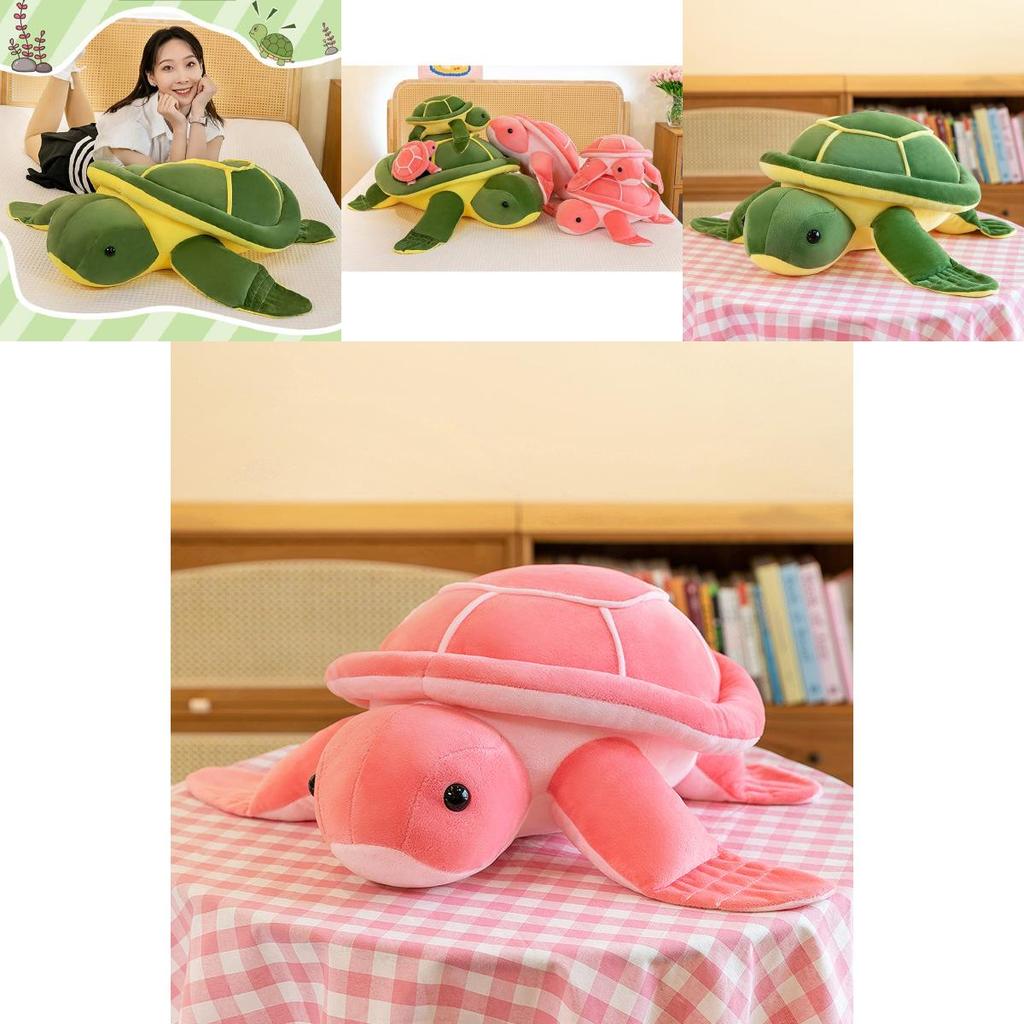 Cuddly Pink Turtle Stuffed Plush Toy Crystal Soft Sea Turtle Pillow For Children