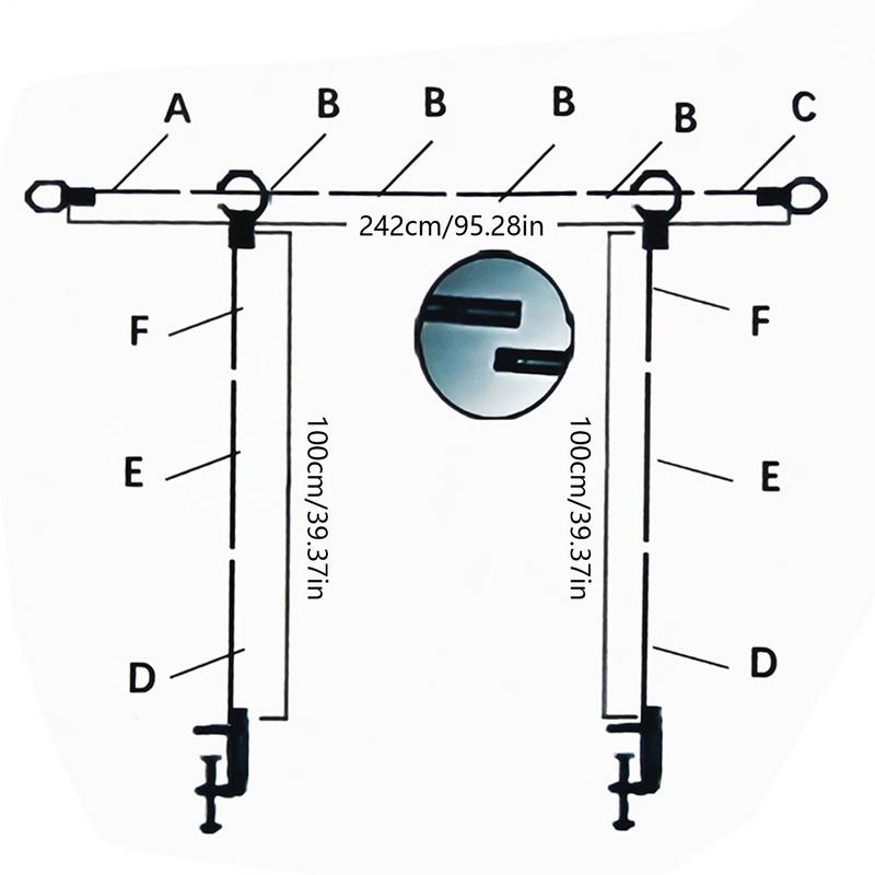 Over The Table Rod Stand with Clamps Balloon Flower Arch Stand Table Arch Backdrop Stand for Holiday Decoration Party