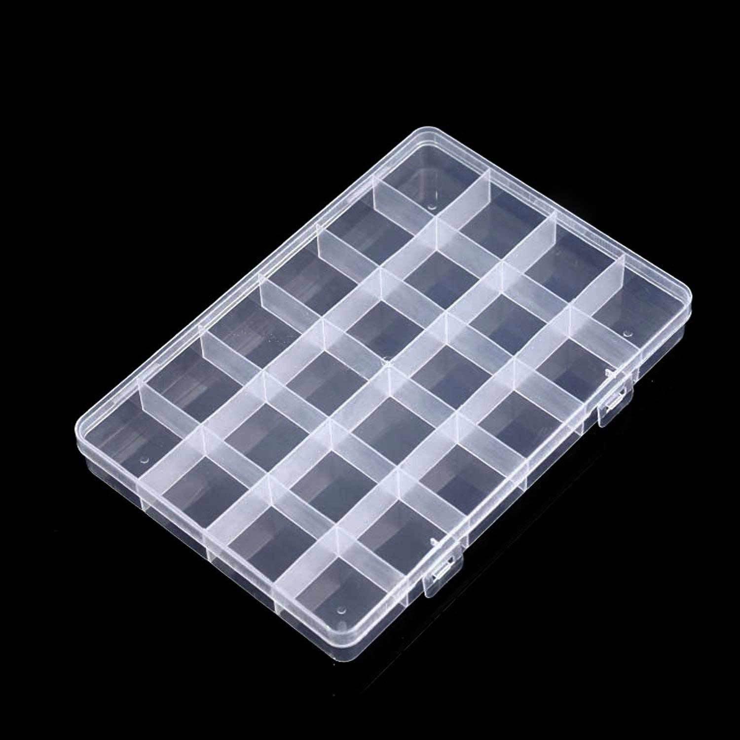 21-Grid Acrylic Organizer for Nail Art and Jewelry