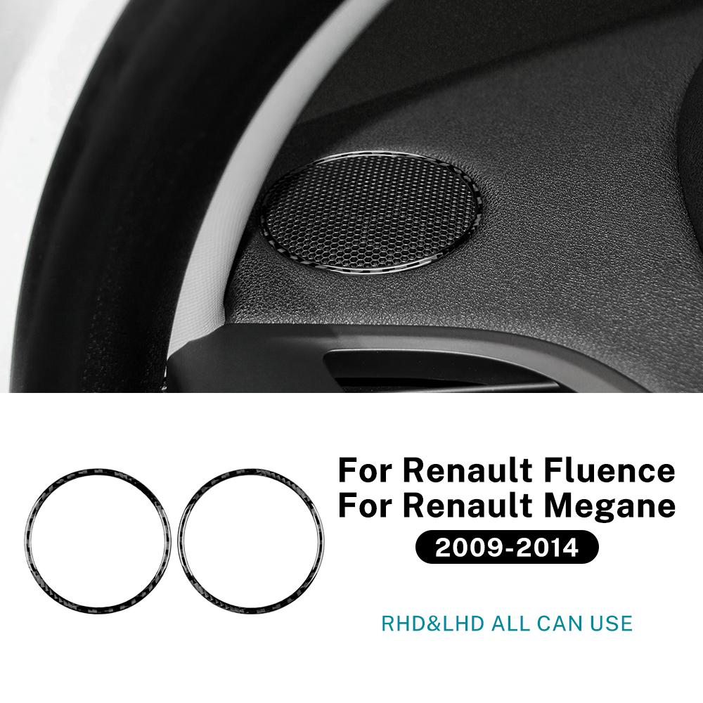 Real Soft Carbon Fiber Sticker For Renault Fluence Megane 3 RS 2009 2010 2011 2012 2013 2014 2015 Car Instrument Audio Ring Trim