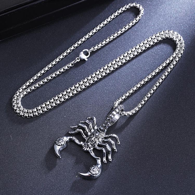 Retro Scorpion Pendant: Personalized Stainless Steel Scorpio Necklace for Hip Hop and Rock Styles