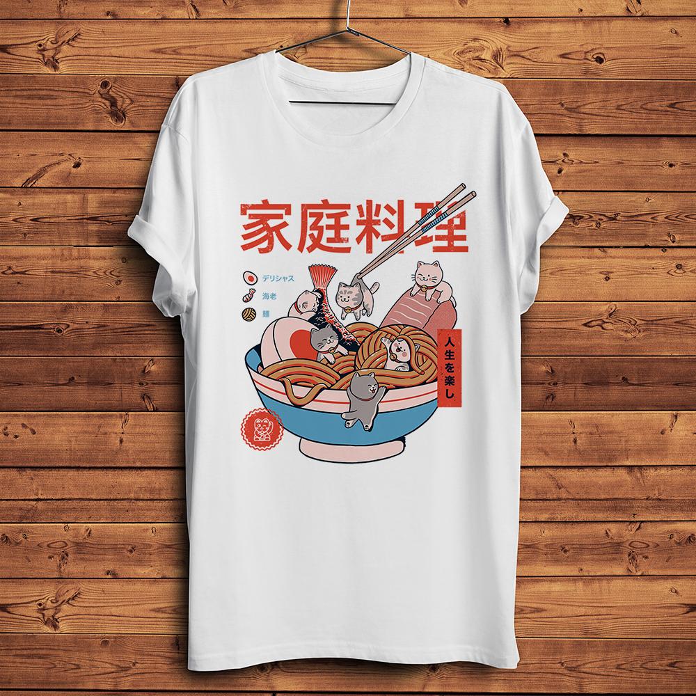 Japan kawaii mini Cats raUnisex funny anime tshirt Unisex summer new white casual short sleeve unisex cute streetwear t shirt S