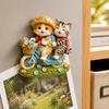Cute Cat Theme Cat Fridge Magnet 3D Relief 3D Refrigerator Stickers  Home Decor