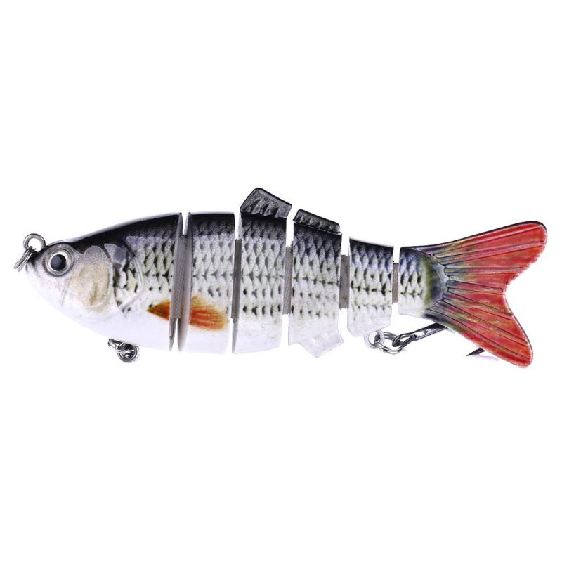 10cm/18g Esca da Pesca 12 Colori Multi-Segmenti Articolata Bionica Esca Artificiale Wobbler Affondanti Pesca