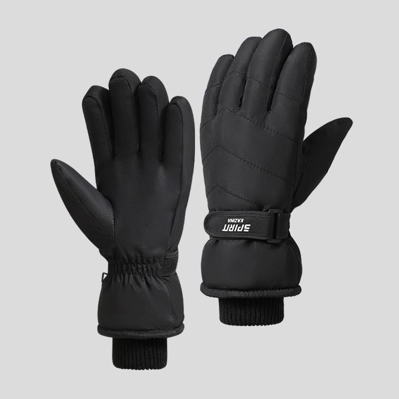 Fashion Winter Warm Thickened Touchscreen Waterproof Motorcycle Riding Man Ski Gloves Men&One SIze чёрный