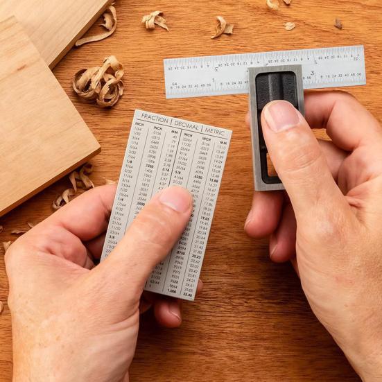 1/2Pcs Woodworking Rulers Compact Design Portable Multifunctional Durable Stainless Square Edged Precision