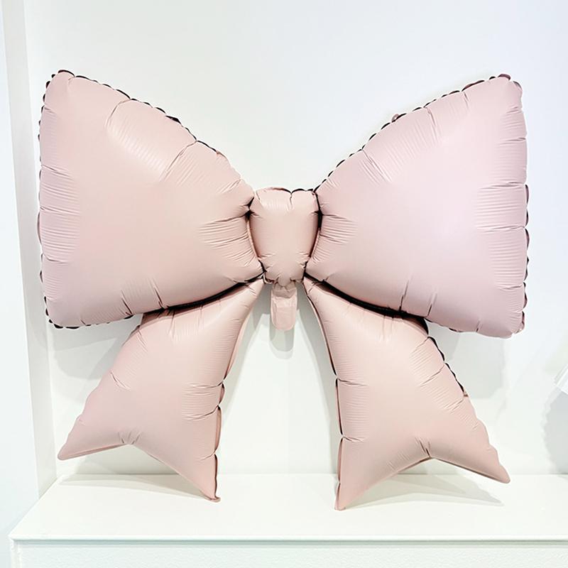 6Pcs Baby Pink Bow Balloon Bow Tie Pink Balloon Mini Bow Balloon Wedding Bride Shower Girl Gift Balloon Decoration