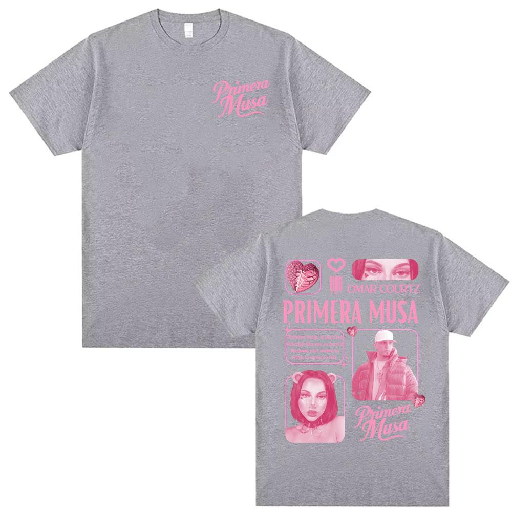 Omar Courtz Primera Musa Album Tour T Shirts Men Women Casual Cotton Short Sleeve Tshirt Fashion Y2k Hip Hop T Shirt Streetwear