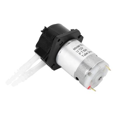 12V 3*5 Dosing Pump DIY Peristaltic Tube Head For Aquarium Lab Chemical Analysis(black)