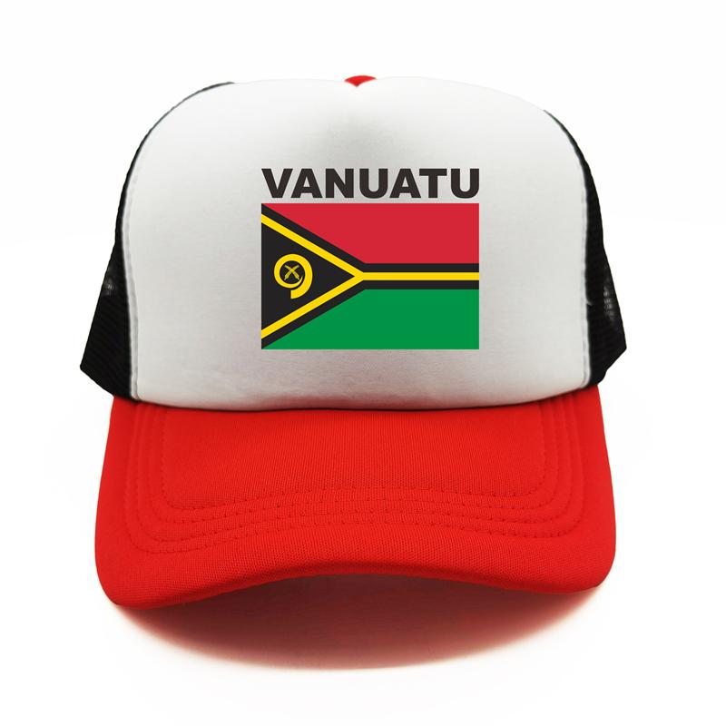 Vanuatu Trucker Cap Summer Unisex Cool Country Flag Hat Baseball Caps Unisex Outdoor Mesh Net Caps