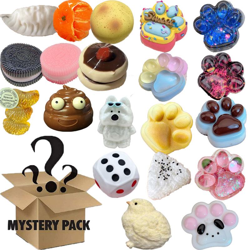 Mochi Toys Giocattolo Fidget Misterioso, Zampa di Gatto Kawaii, Cibo Similato, Giocattolo Antistress Piede Morbido, Giocattolo da Spremere, Morbido, Antistress