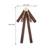 Fiocchi di Nastro Scozzesi Marroni Vintage Spilla Spilla da Cravatta per Donna Ragazza Uniforme Preppy Giapponese Papillon Precannodato Corsage Cravatta