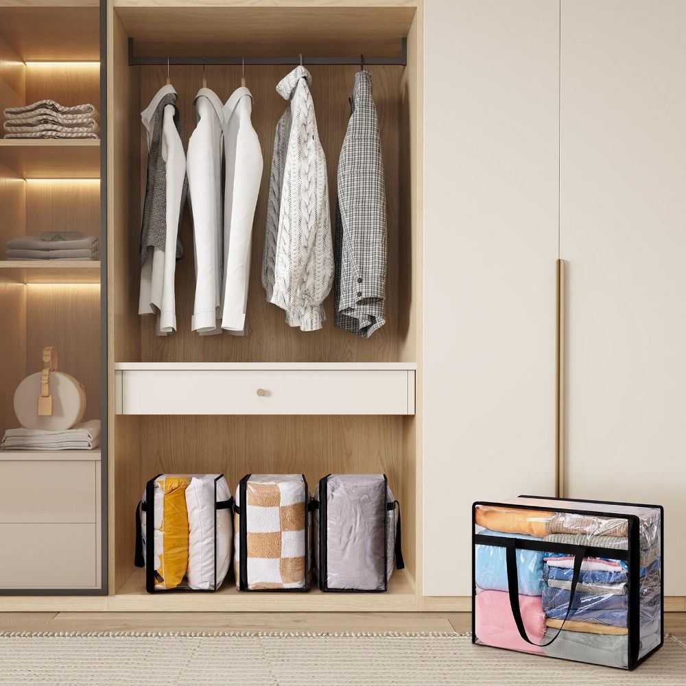 1/2PCS PVC Clothes Storage Bags 40L Moving Bags High Quality Blanket Storage Bag Clothing Storage