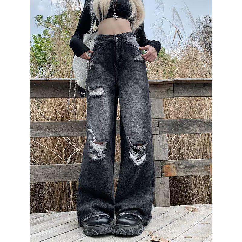 High-Quality Trendy Straight-Leg Oversized Autumn Jeans