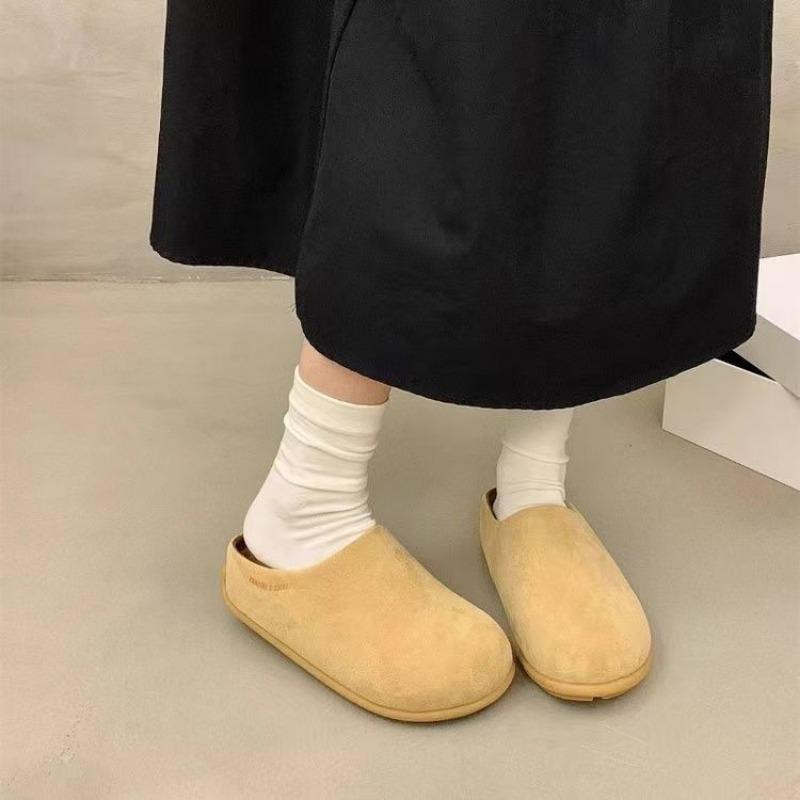 Ugly Cute Ugly Cute Potato Slippers Women's Autumn and Winter New Versatile Outer Wear Bag Head Chestnut Slippers
