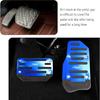 2 PCS Car Brake + Throttle Foot Pedals Kit, No Drilling Required Alloy Sports Decoration, Upgraded Anti-Slip Rubber Strip Foot Pedal Cover, Universal