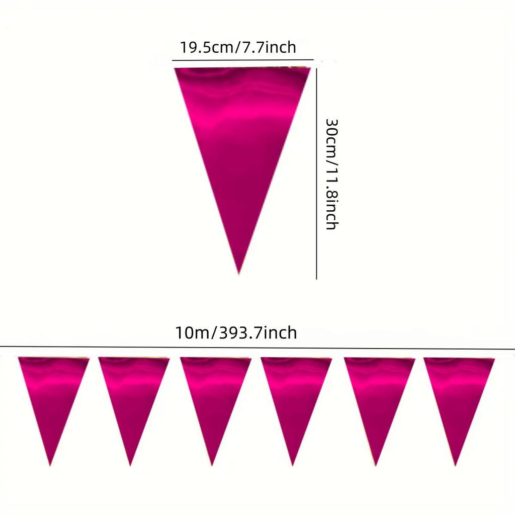 10m Independence Day Triangle Flag Banner - Party Room Decoration