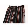Foreign Trade Original Order Simple Commute Loose Vertical Stripes Cotton Silk Loose Pants Women's Artificial Cotton Casual Pants Summer Thin