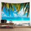 Natural Scenery Tapestry Beach Wall Hanging Soft Background Fabric Multiple Patterns Aesthetic Home Decoration Multiple Sizes