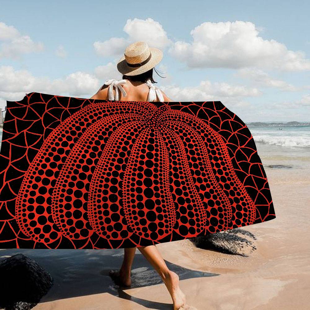 Serviette de plage en microfibre de l'artiste célèbre Y-Yayoi Kusama Absorbante Séchage rapide Douce Serviette pour Yoga Natation Vacances en station de montagne Alpinisme