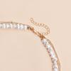 Multilayer Neck Chain Beads Necklace Adjustable Chain Necklace Earrings Neck Jewelry Suitable for Women and Girl Present
