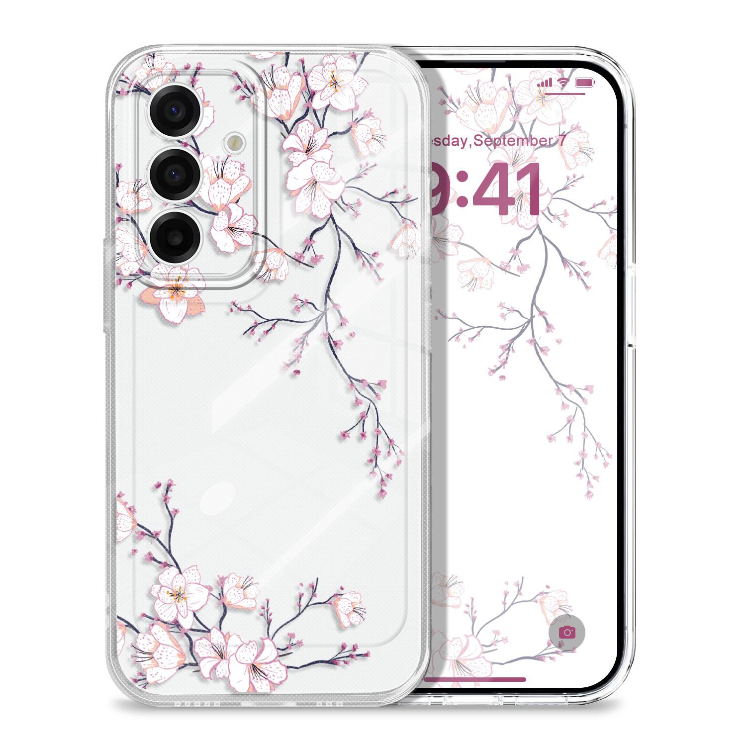 

Flower Dance Transparent Phone Case For Samsung Galaxy A57 A56 A55 A37 A36 A35 A26 A25 A17 A16 A15 A07 A06 A05 Soft TPU Cover Samsung A17