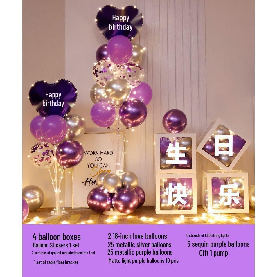 Luminous Happy Birthday Balloons for Adult & Baby Parties - Boys & Girls First Birthday Decoration