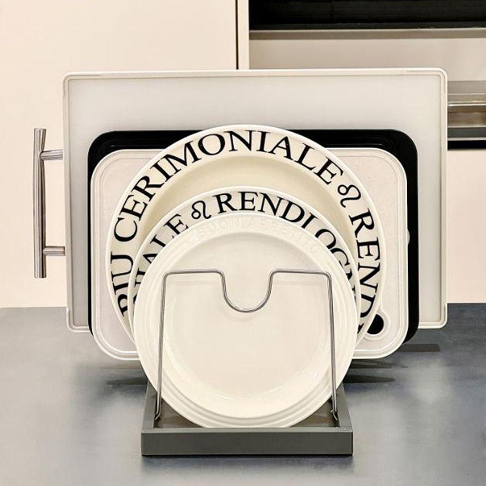 Stainless Steel Dish Drying Rack Adjustable Pot Lid Storage Rack  Tableware Storage