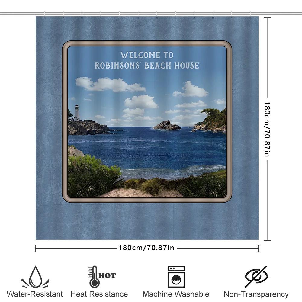 Welcome Home Beach House Sign Custom Size Watercolor Art Print For Bathroom Decor Lighthouse Wall Hanging Robinson'S Bedroom Gif