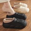 Waterproof Women’s Plus Velvet Warm Indoor Slippers - Cartoon Design, Non-Slip Cotton Shoes for Winter