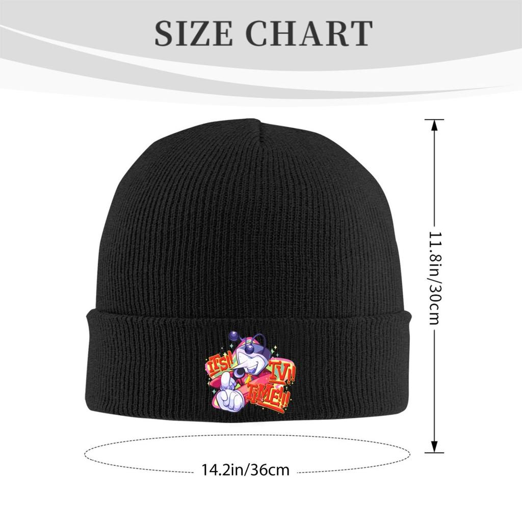Deltarune Tenna TV Time Warm Knitted Cap Hip Hop Bonnet Hat Autumn Winter Outdoor Beanies Hats for Men Women Adult