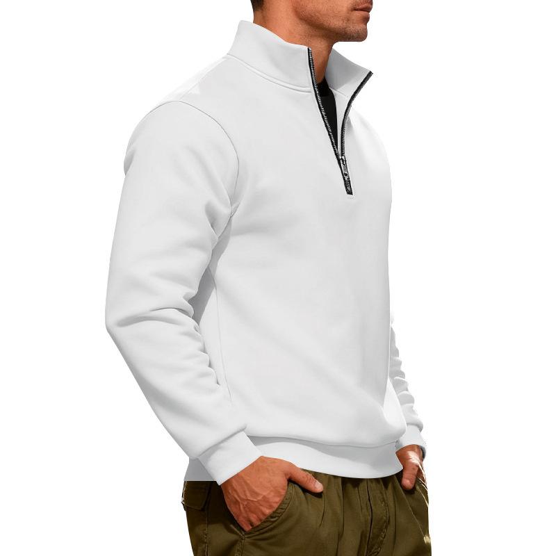Weit geschnittenes Outdoor-Herren-Thermo-Halbzip-Stehkragen-Pullover-Sweatshirt