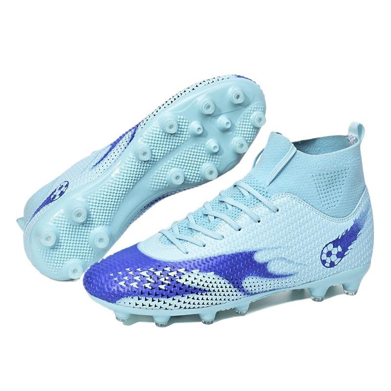 Football Shoes High Socks Shoes Women's Length Short Nails Leather Foot Teen Student Sports Football Shoes