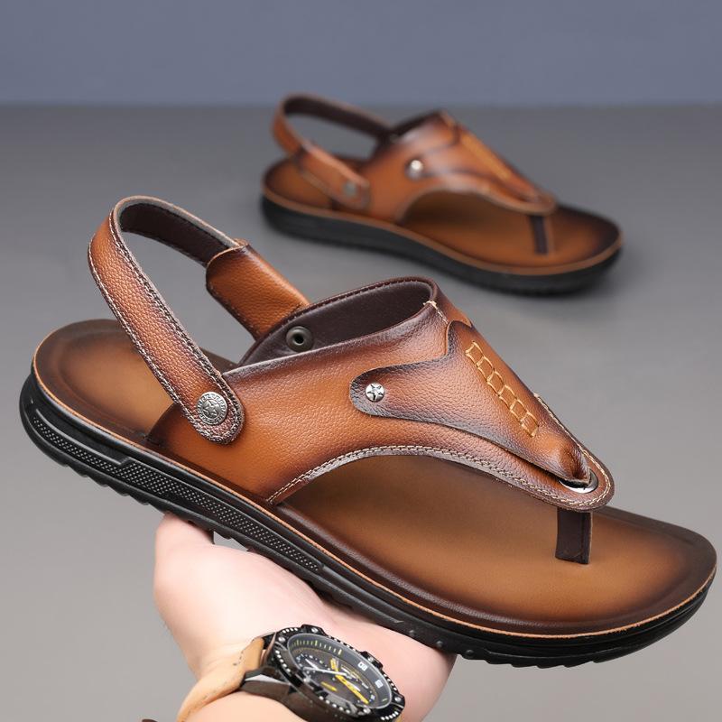 

Тапочки мужские 2025 новые щипающие ноги повседневные нескользящие мужские пляжные туфли двойного назначения елочка крутые тапочки 2025 38 жёлтый