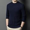 Autumn And Winter Waffle Jacquard Knitted Sweater Men'S Semi-Turtleneck Solid Color Thickened Bottoming Sweater Middle-Aged Sweater Men'S Clothing