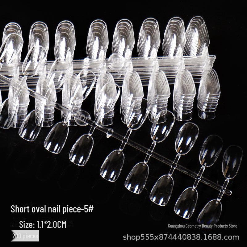 Japanese Oval and Square Round Pattern False Nail Sample