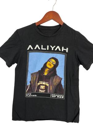 Aaliyah Princess of R&B Graphic T Shirt Small Black Short Sleeve Rap Music Tee Unisex T-Shirt