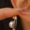 Commuter Fashion Earrings French C-Shaped Oval Hoop Versatile Drop