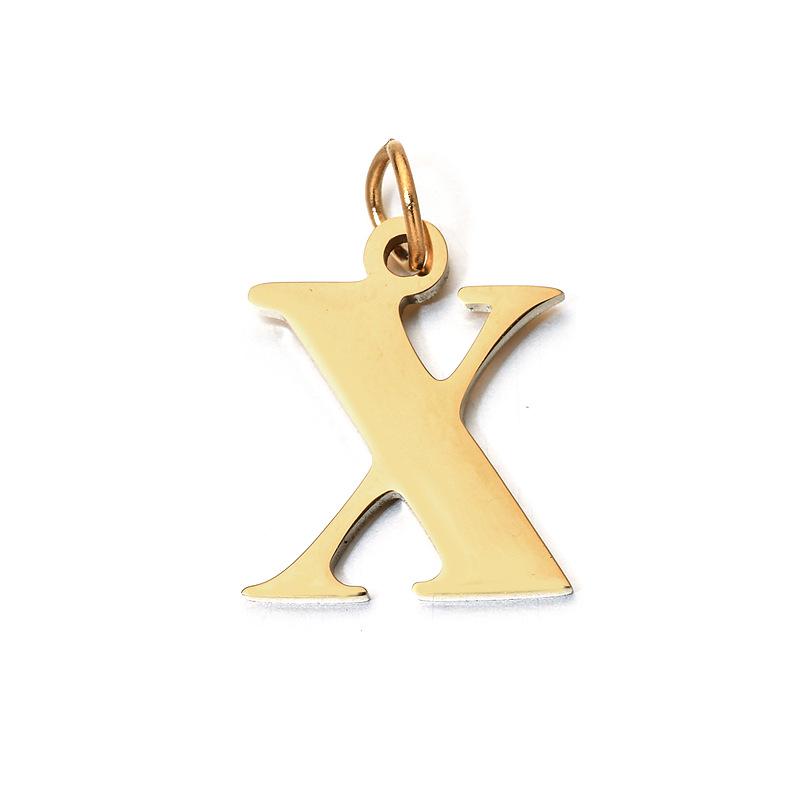 DIY 26-Letter Clavicle Chain Pendant: Personalized Stainless Steel Jewelry with a European and American Design Touch