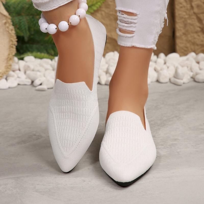 Spring and Autumn New Large Size Flat Bottom Pointed Fly Woven Single Shoes Casual One Pedal Doudou Shoes 43